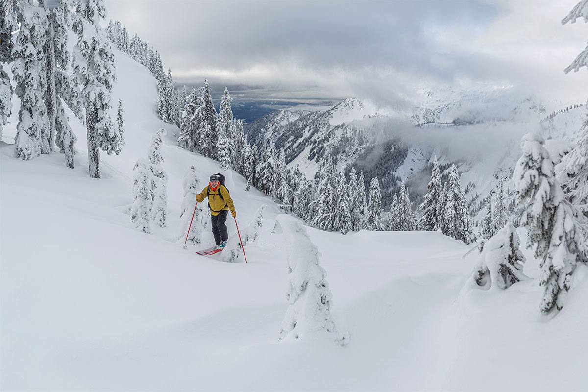 Ski jacket (touring in the Arc'teryx Sabre Jacket)